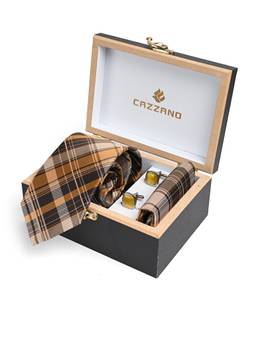 CAZZANO - Men Accessory Tie With Pocket Square & Cufflinks
