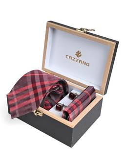 CAZZANO - Men Accessory Tie With Pocket Square & Cufflinks