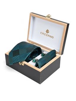 CAZZANO - Men Accessory Tie With Pocket Square & Cufflinks
