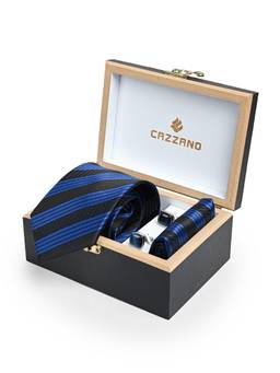 CAZZANO - Men Accessory Tie With Pocket Square & Cufflinks