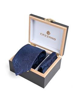 CAZZANO - Men Floral Tie With Pocket Square