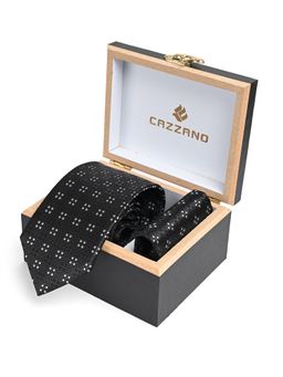 CAZZANO - Men Checked Tie With Pocket Square