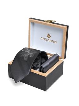 CAZZANO - Men Floral Tie With Pocket Square
