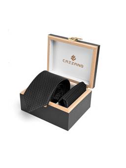 CAZZANO - Men Printed Tie With Pocket Square
