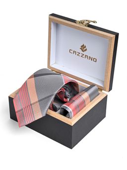 CAZZANO - Men Striped Tie With Pocket Square
