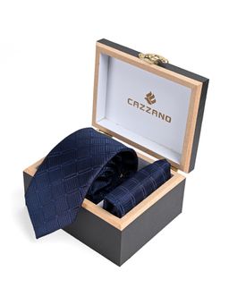CAZZANO - Men Checked Tie With Pocket Square