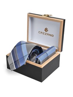 CAZZANO - Men Striped Tie With Pocket Square