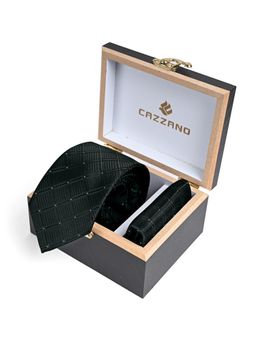 CAZZANO - Men Checked Tie With Pocket Square