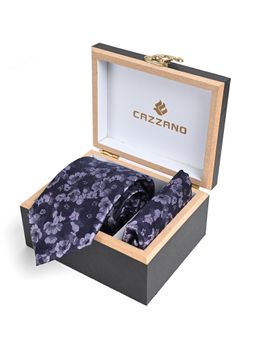 CAZZANO - Men Printed Tie With Pocket Square