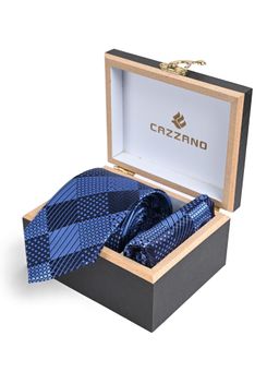 CAZZANO - Men Checked Tie With Pocket Square