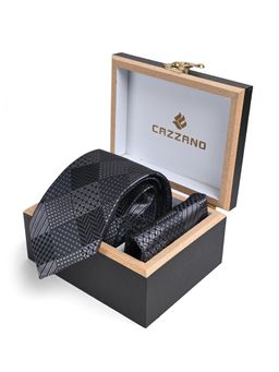 CAZZANO - Men Checked Tie With Pocket Square
