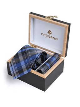 CAZZANO - Men Striped Tie With Pocket Square