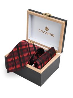 CAZZANO - Men Checked Tie With Pocket Square