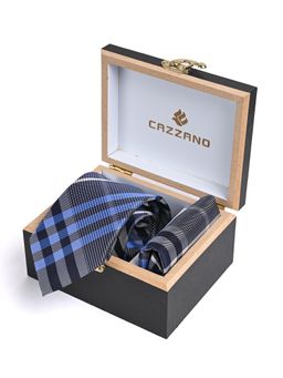 CAZZANO - Men Striped Tie With Pocket Square