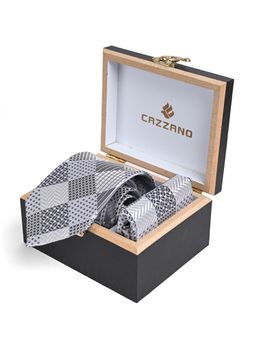CAZZANO - Men Checked Tie With Pocket Square