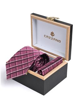 CAZZANO - Men Checked Tie With Pocket Square