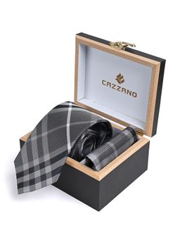 CAZZANO - Men Striped Tie With Pocket Square
