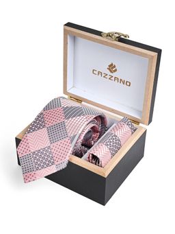 CAZZANO - Men Checked Tie With Pocket Square