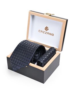 CAZZANO - Men Printed Skinny Tie With Pocket Square