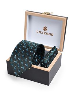 CAZZANO - Men Paisley Skinny Tie With Pocket Square