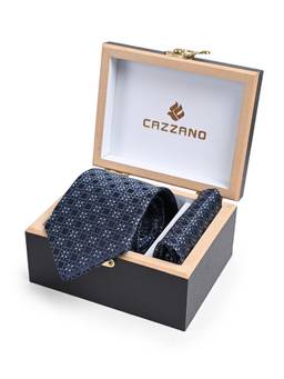 CAZZANO - Men Floral Skinny Tie With Pocket Square