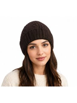 CAZZANO - Women Winter Woollen Brown Beanie