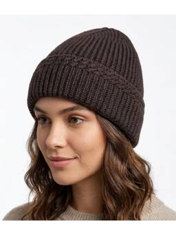 CAZZANO - Women Winter Woollen Brown Beanie