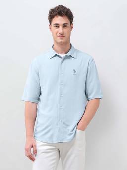 U.S. Polo Assn. Denim Co. - Crinkle Textured Weave Relaxed Fit Shirt