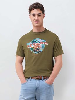 U.S. Polo Assn. Denim Co. - Graphic Brand Printed Regular Fit T-Shirt