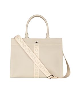 United Colors of Benetton - Beige Laura Tote Bag with Detachable Strap
