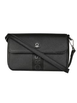 United Colors of Benetton - Karla Black Sling Bag with Detachable Strap for Women