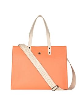 United Colors of Benetton - Orange Charlotte Tote Bag with Detachable Strap