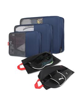 Harissons - Unisex Navy Blue Complex Packing Cube Pouch Set of 5 (M)