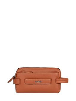 Eske - Unisex Tan Raphael Leather Travel Pouch