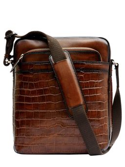Eske - Unisex Tan Juno Leather Travel Sling Bag