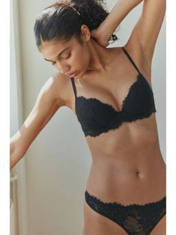 H&M - Women Black Lace Super Push-Up Bra
