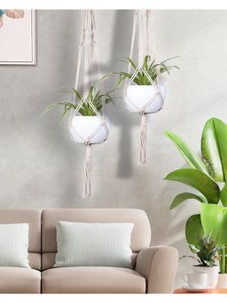 Homesake - Macrame Plant Hanger Weaving 2 Pieces Single