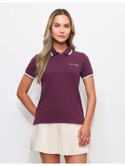 U.S. POLO ASSN. - Purple Tipped Collar Regular Fit Polo T-Shirt