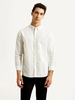 Levi's - Mens Solid White Slim Fit Casual Shirt