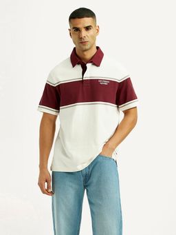 Levi's - Mens Colour Block Off White Polo T-shirt