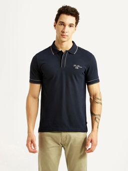 Levi's - Mens Brand Logo Navy Blue Slim Fit Polo T-shirt