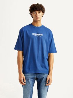 Levi's - Mens Graphic Print Blue Loose Fit T-shirt