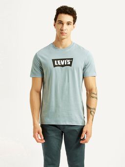 Levi's - Mens Brand Logo Light-Blue Slim Fit T-shirt