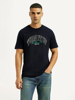 Levi's - Mens Typographic Print Navy Slim Fit T-shirt