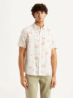 Levi's - Mens Floral White Slim Fit Casual Shirt