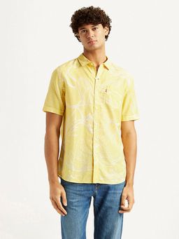 Levi's - Mens Floral Yellow Slim Fit Casual Shirt