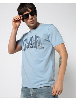GAP - Mens Slim Graphic Print Crew Neck T-shirt