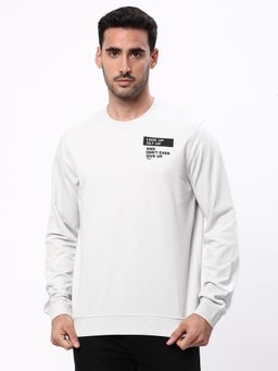 R&B - White Regular Men Sweatshirt