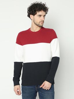 R&B - Colour-Block Regular Men Sweatshirt
