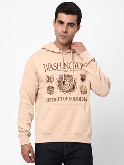 R&B - Beige Regular Men Sweatshirt